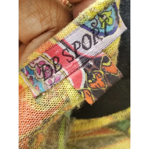 DB Sports Women's Multicolor Polyester Scoop Neck Long Sleeve Pullover Sweater L - Picture 7 of 10